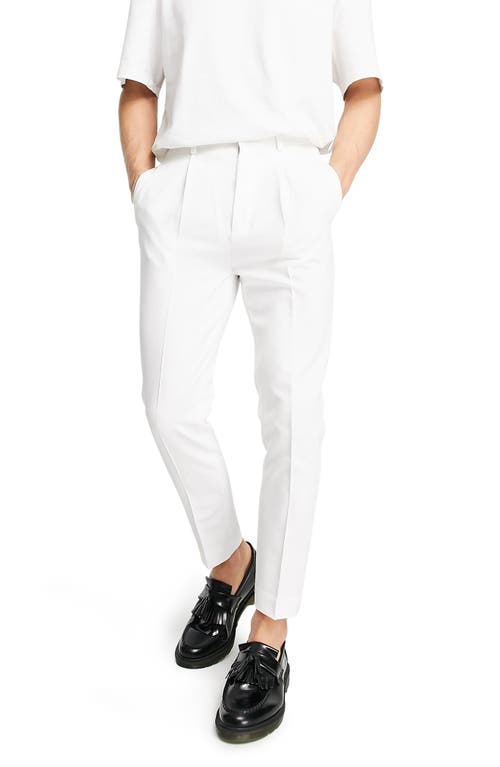 ASOS DESIGN Men's Tapered Trousers in White