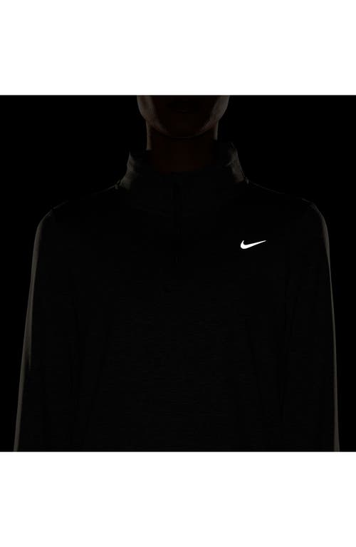 Shop Nike Dri-fit Swift Element Uv Quarter Zip Running Pullover In Smoke Grey/lt Smoke Grey