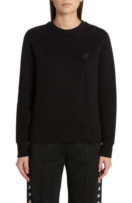 Women's Star Collection Athena Logo Cotton Sweatshirt in Black