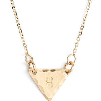 Nashelle 14K-Gold Fill Initial Triangle Necklace