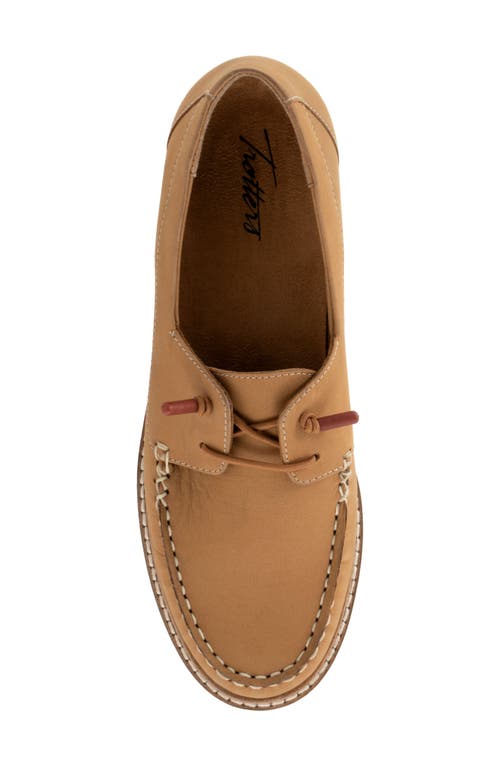 Shop Trotters Farah Boat Shoe In Tan Nubuck