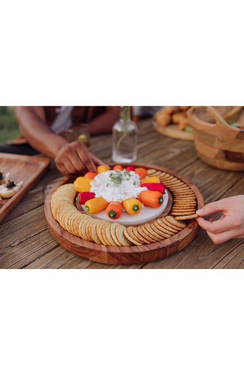 Picnic Time Isla Serving Platter In Brown