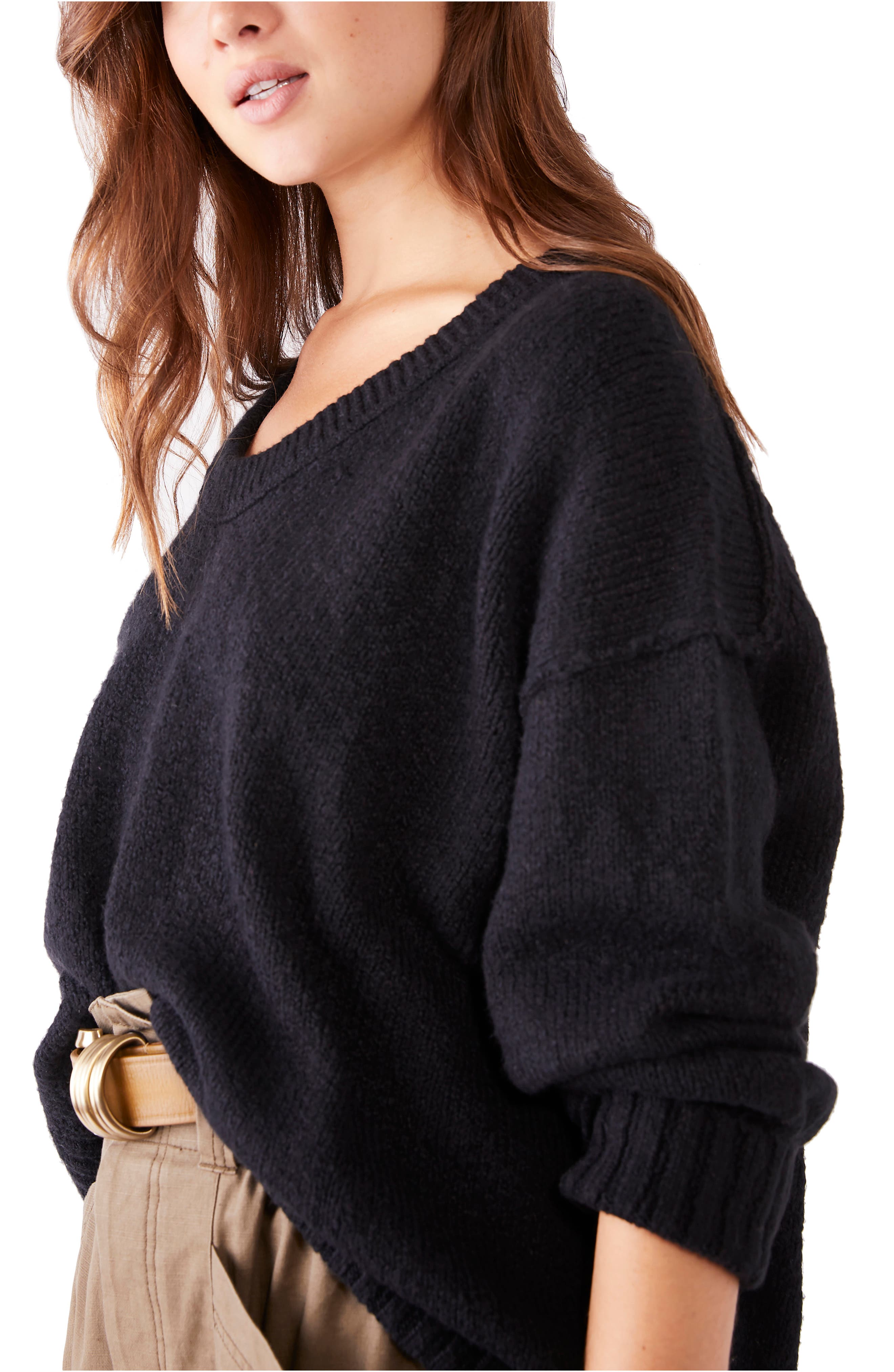 Free People Sweaters | Free People Brookside Tunic Sweater Black | Color: Black | Size: M | Kaevarts's Closet