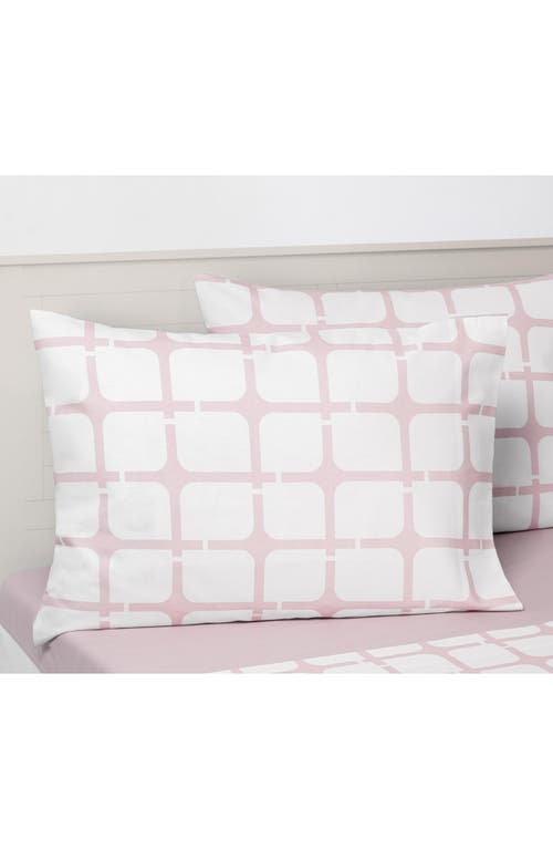 Brooks Brothers Geo Turkish Cotton Pillowcases In Pink