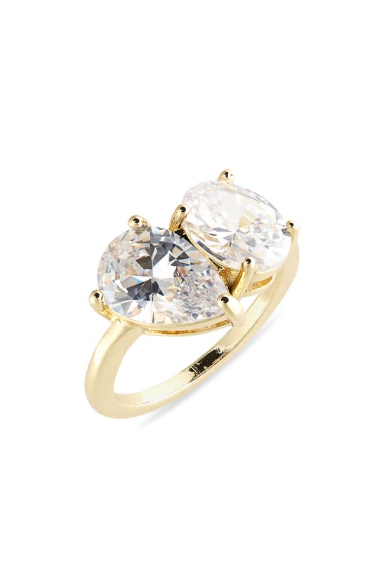 Nordstrom Rack Cz Mix Shape Ring In Clear- Gold