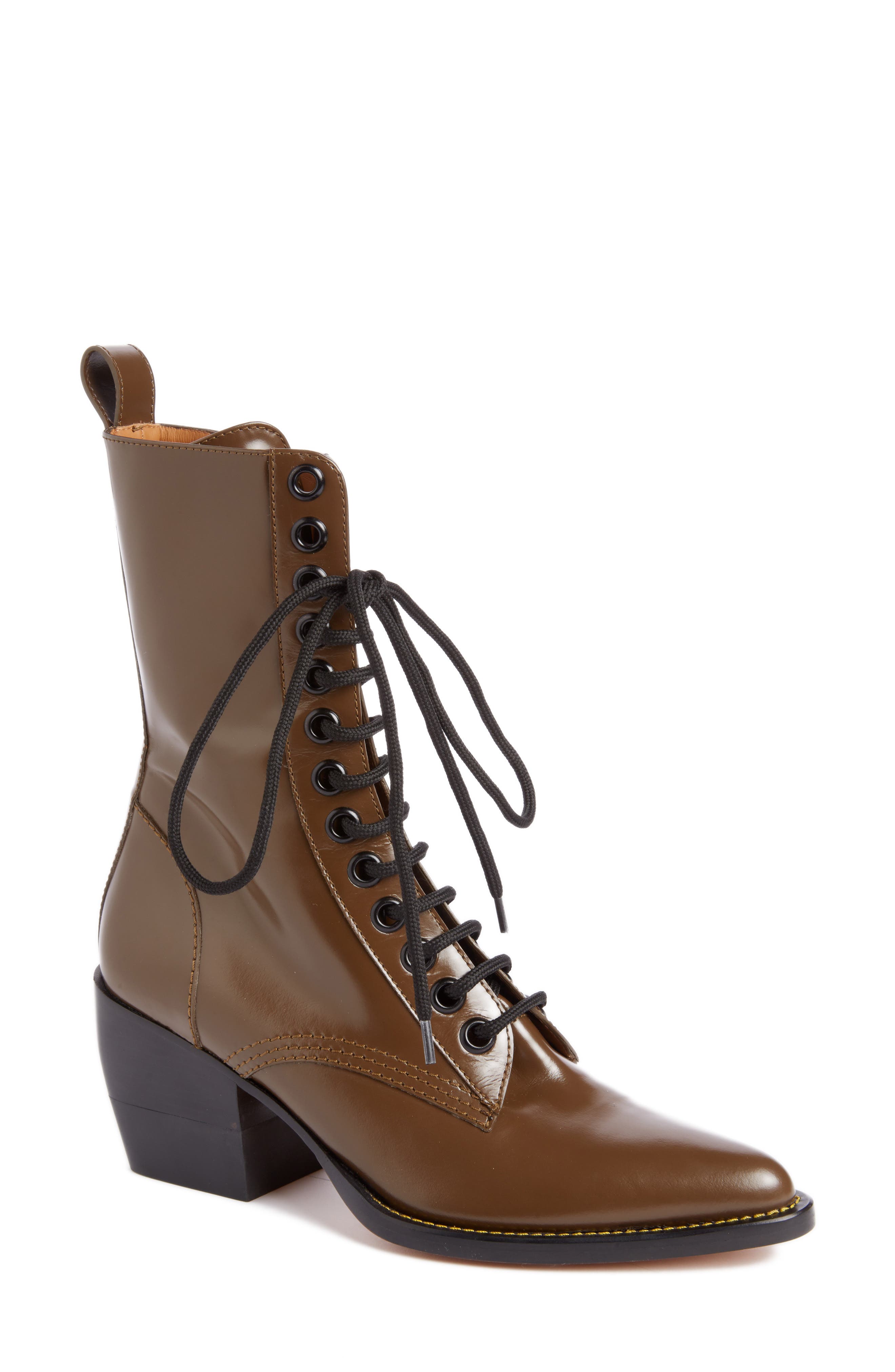 chloe lace up boots