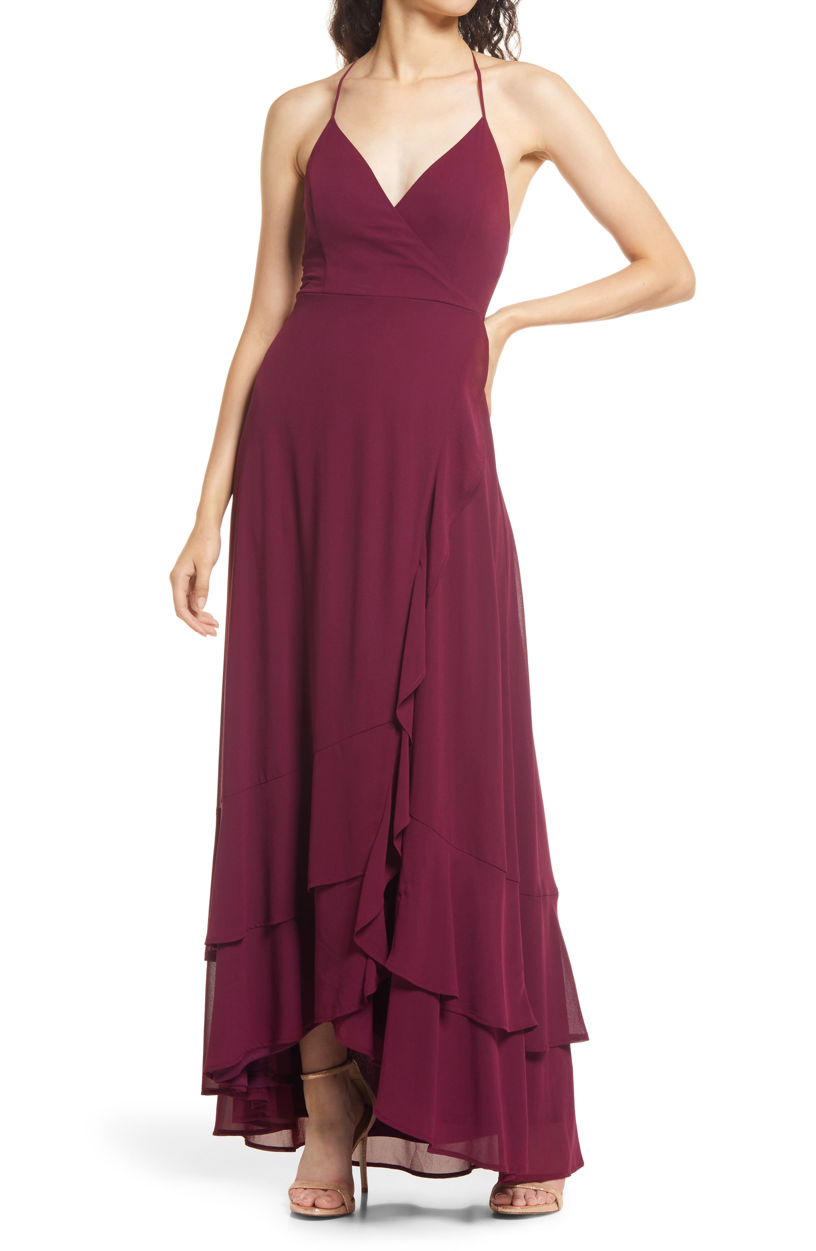 long purple formal dress