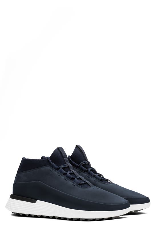 Wolf & Shepherd Crossover Mid Waterproof Sneaker In Navy / White