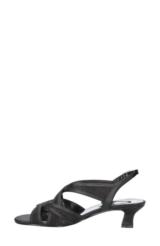 Shop Easy Street Tristen Slingback Sandal In Black Satin