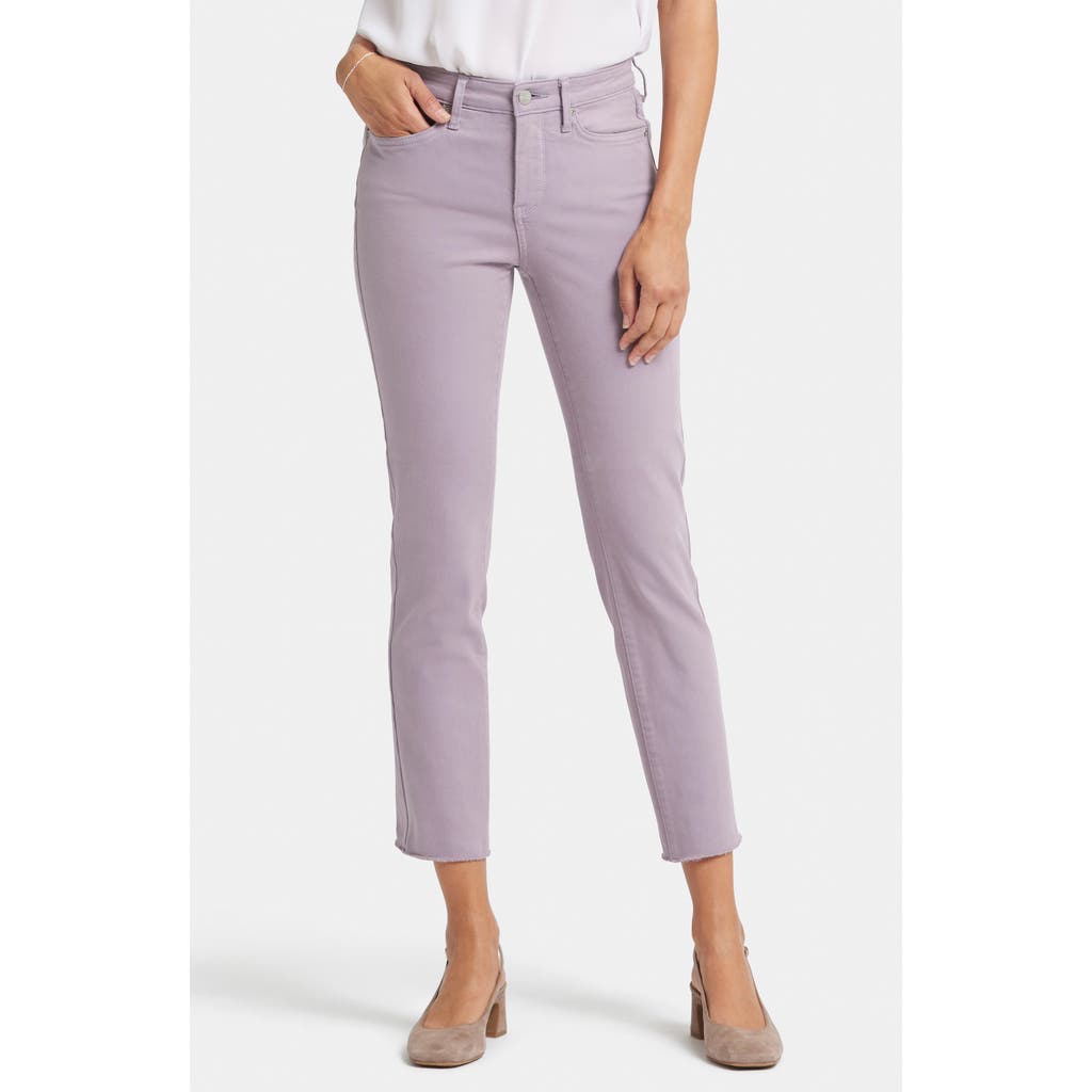 Shop Nydj Sheri Frayed Hem Slim Jeans In Arctic Dusk