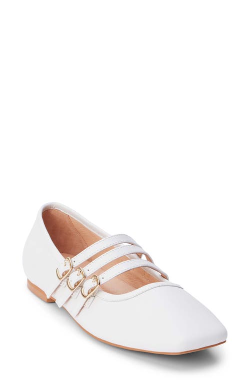 Matisse Nova Strappy Ballet Flat In White