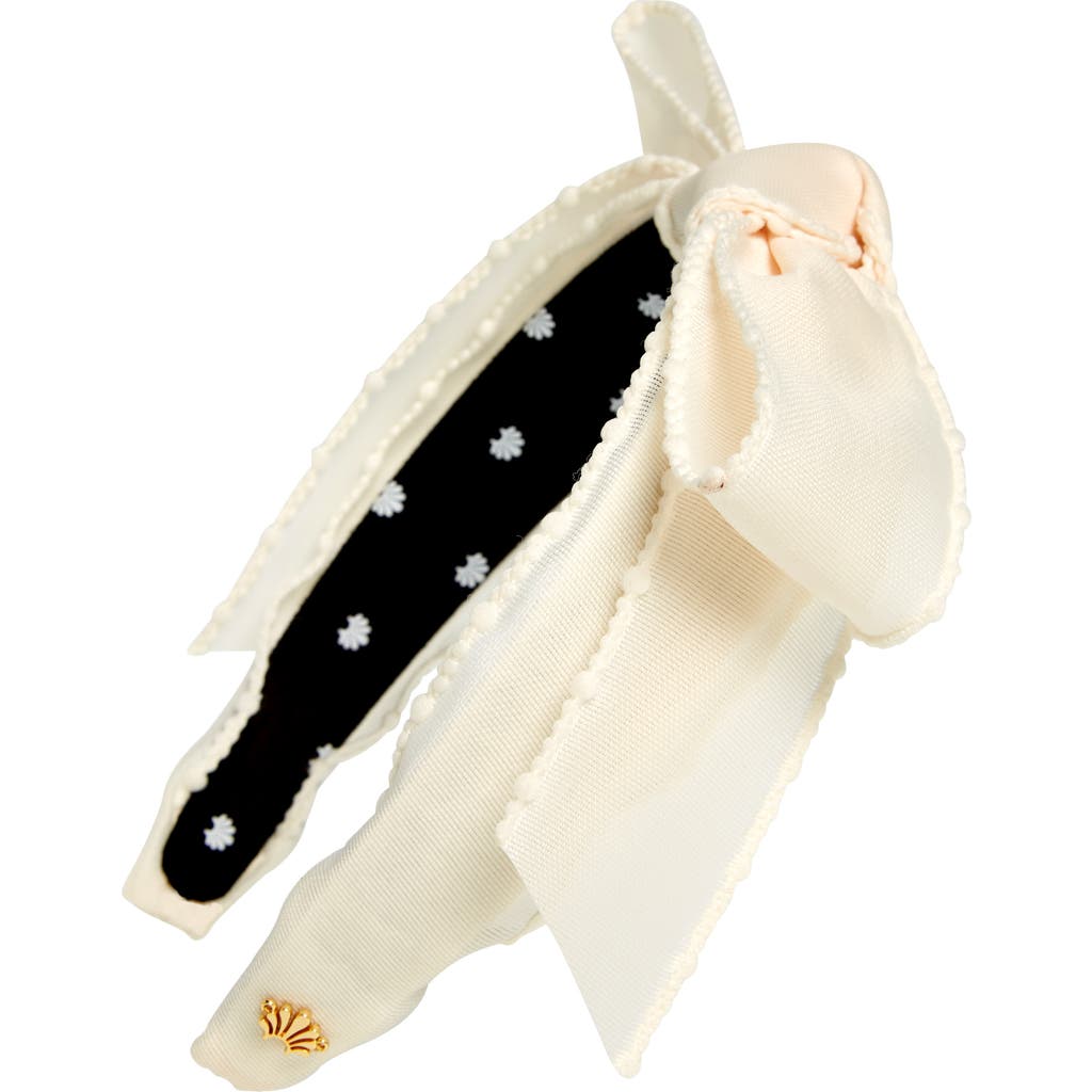 Lele Sadoughi Shirley Sheer Bow Headband In Ivory