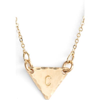Nashelle 14K-Gold Fill Initial Triangle Necklace
