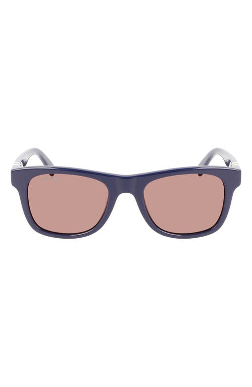 52mm Modified Rectangular Sunglasses in Blue