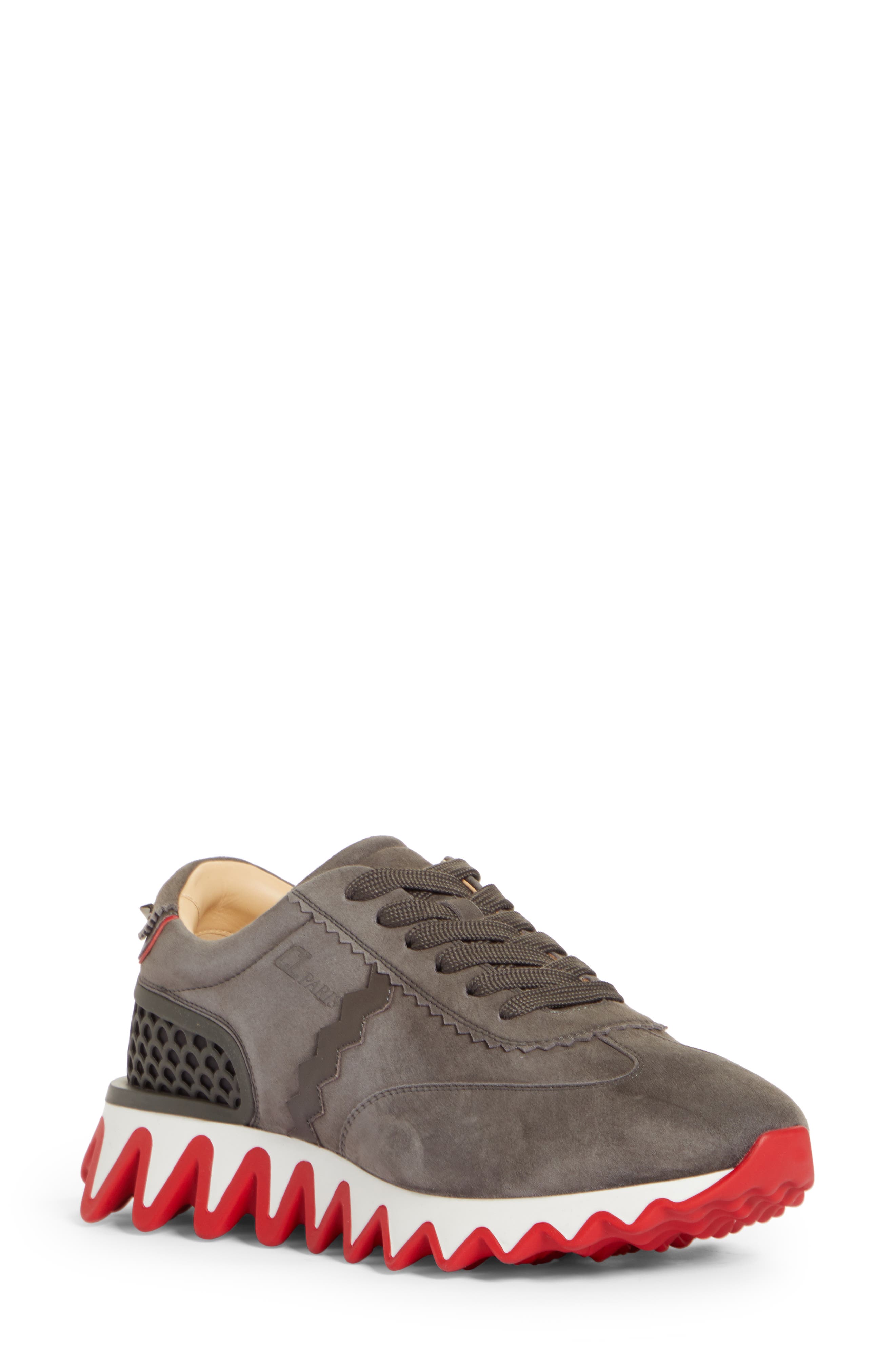 Christian Louboutin Loubishark Suede Low-top Sneakers in Black for