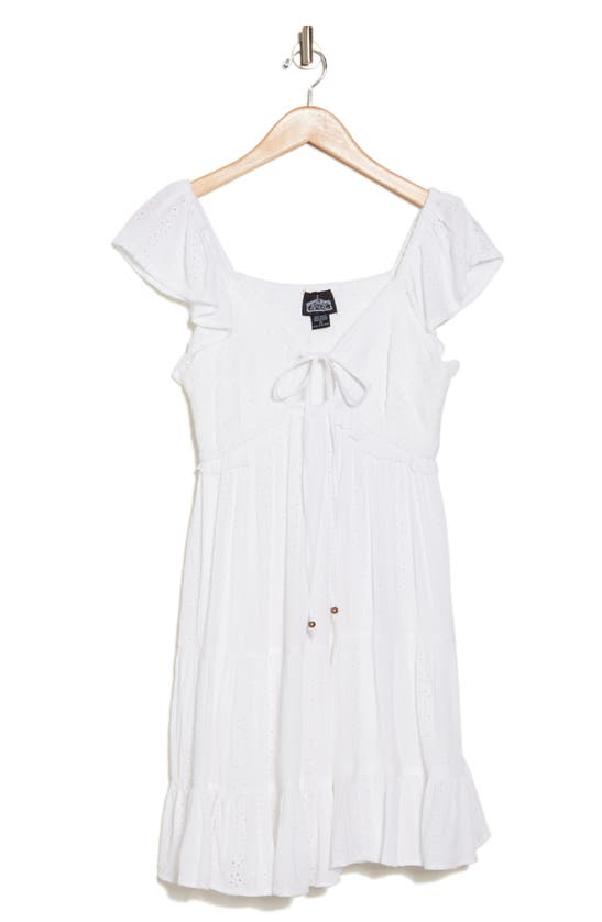 ANGIE ANGIE TIERED EYELET DRESS