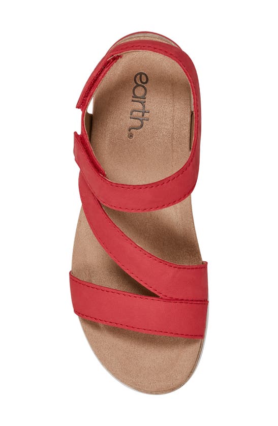 Shop Earth Roni Ankle Strap Sandal In Medium Red