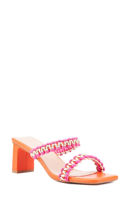 Fashion To Figure Jess Heeled Sandal In Orange