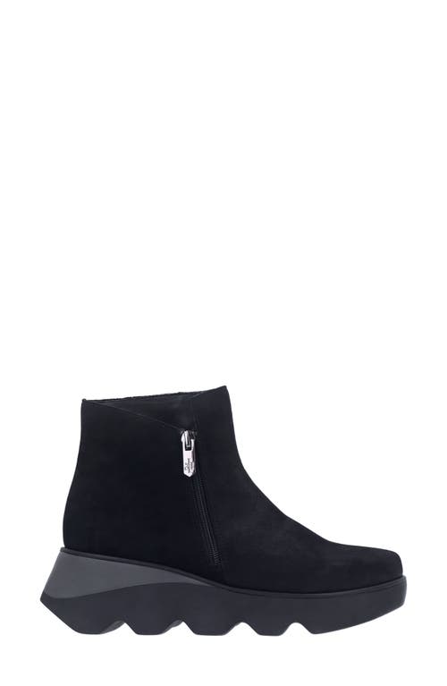 L'amour Des Pieds Hally Platform Wedge Bootie In Black