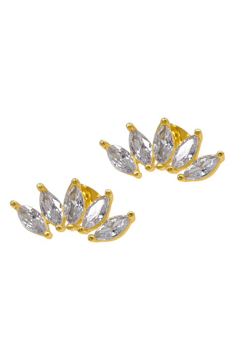 Marquise Cubic Zirconia Stud Earrings