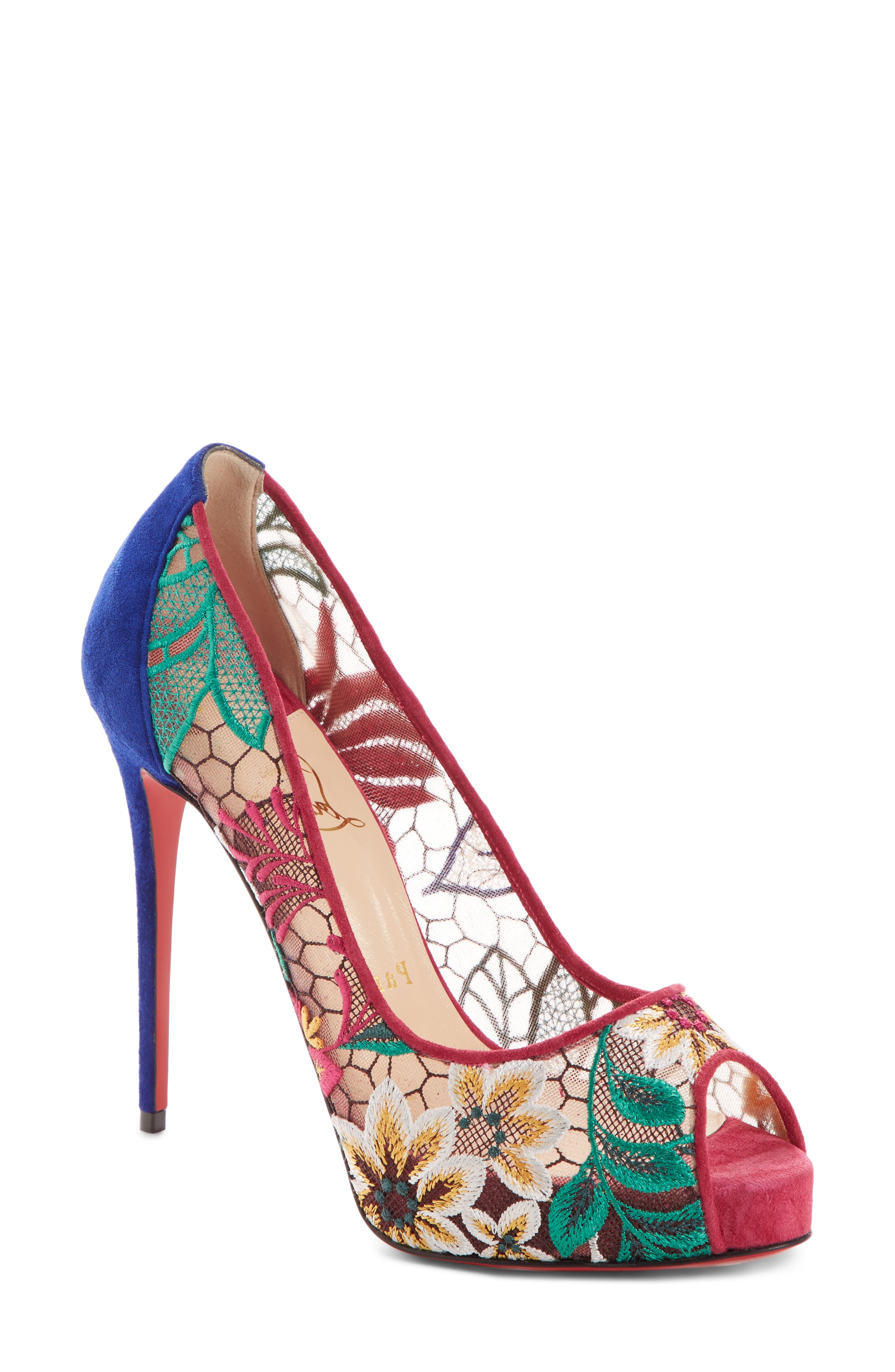christian louboutin floral pumps