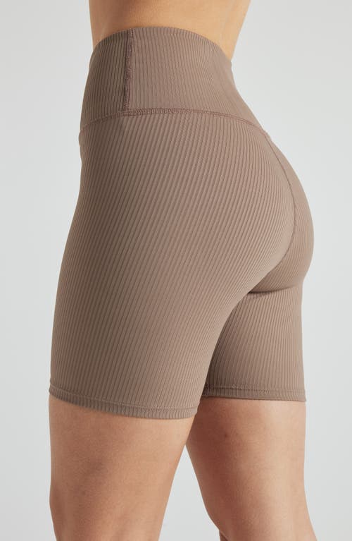 Losano Renew Rib Biker Short In Pine Bark