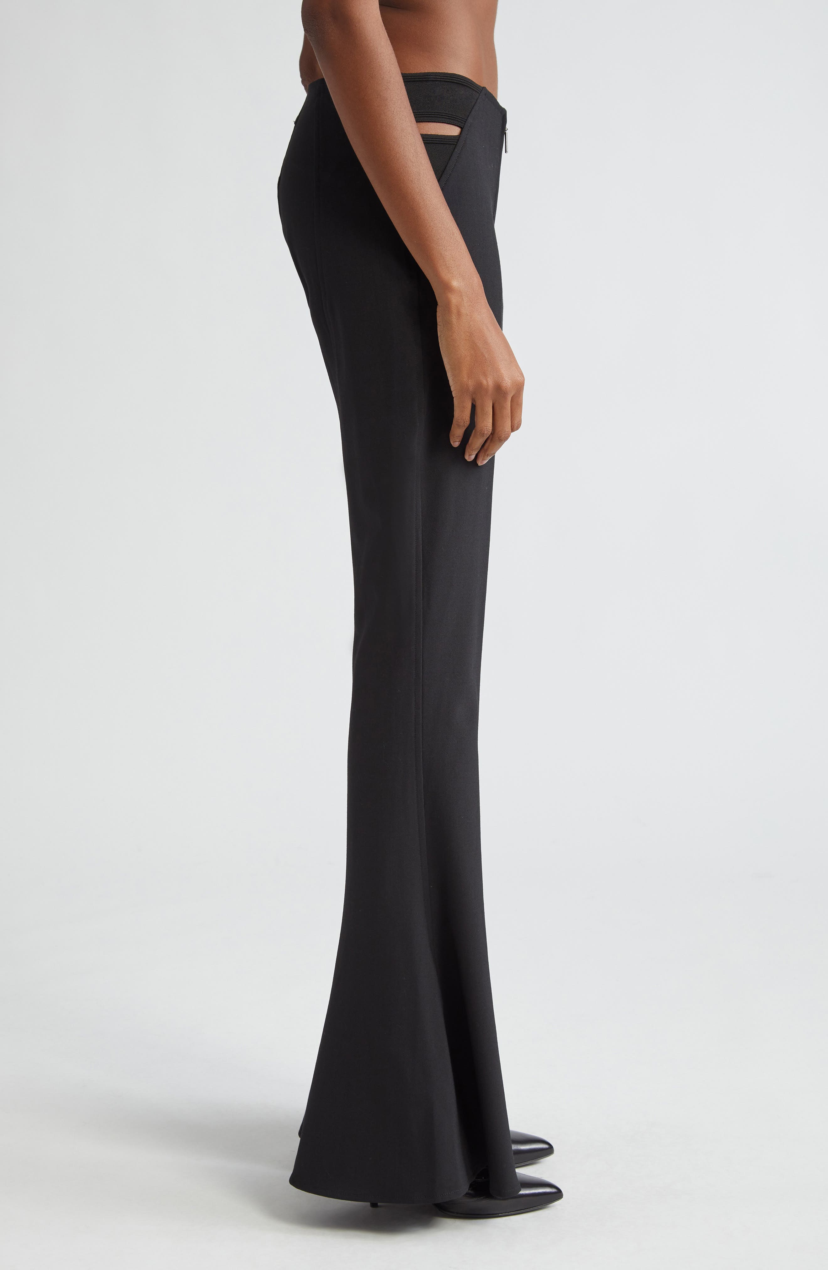 Jean Paul Gaultier x KNWLS Flare Leg Pants in Black | Smart Closet