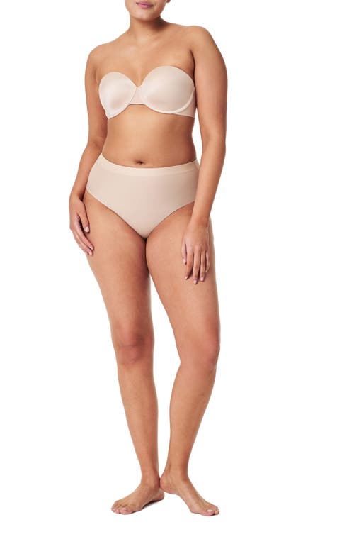 Shop Spanx ® Mid-rise Briefs In Champagne Beige