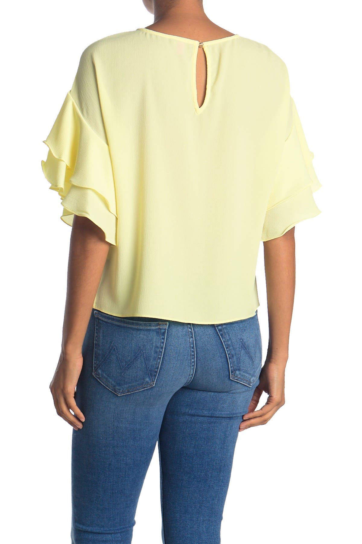 vince camuto tiered ruffle sleeve blouse