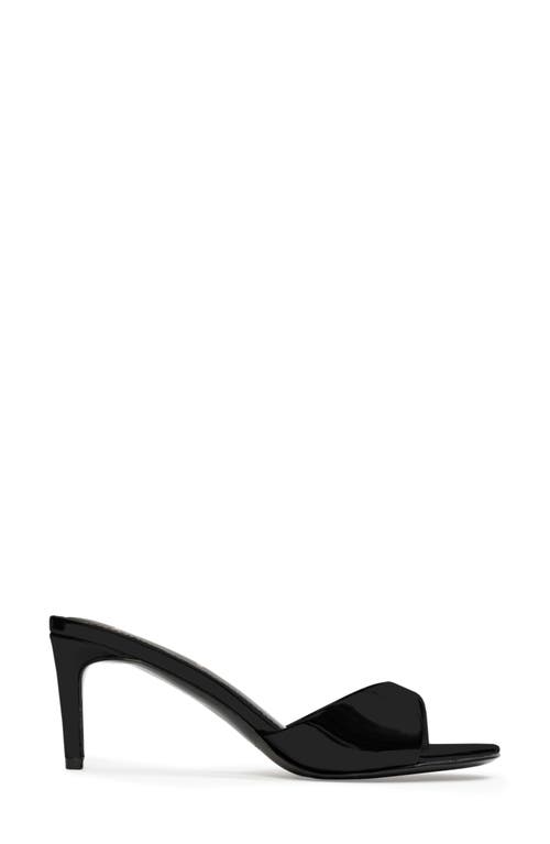 Shop Black Suede Studio Freddie Slide Sandal In Black Patent