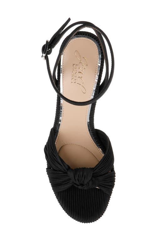 Jewel Badgley Mischka Tyler Ankle Strap Platform Sandal In Black Fabric