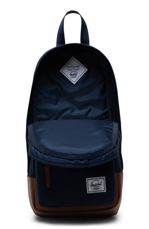 Shop Herschel Supply Co . Heritage Shoulder Bag In Navy/tan