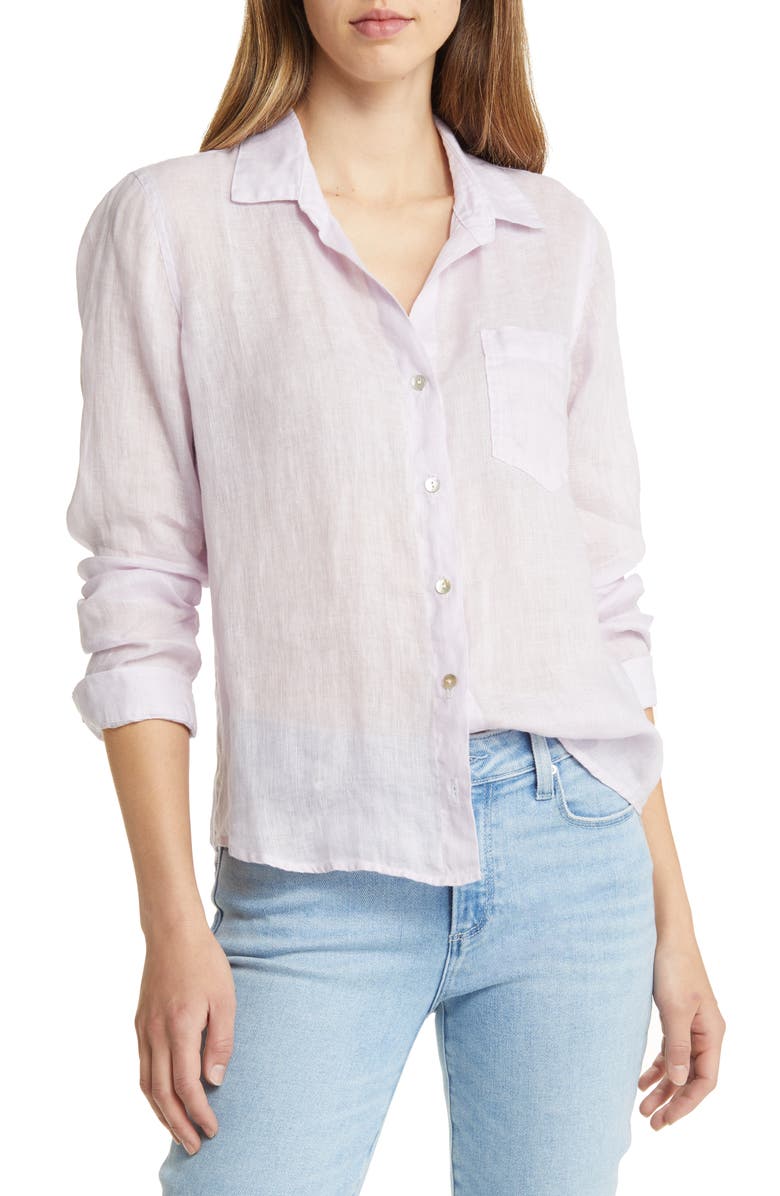Bella Dahl Garment Dyed Linen Button-Up Shirt | Nordstrom