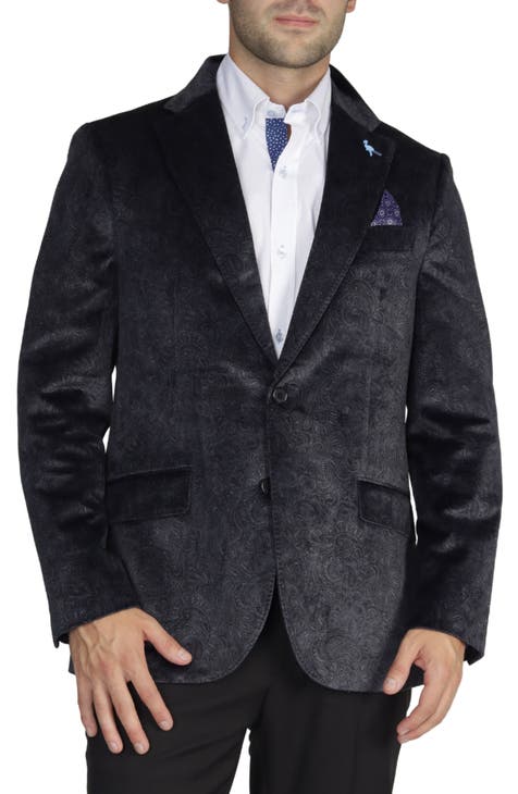 Tonal Paisley Velvet Sportcoat (Short, Regular & Long)