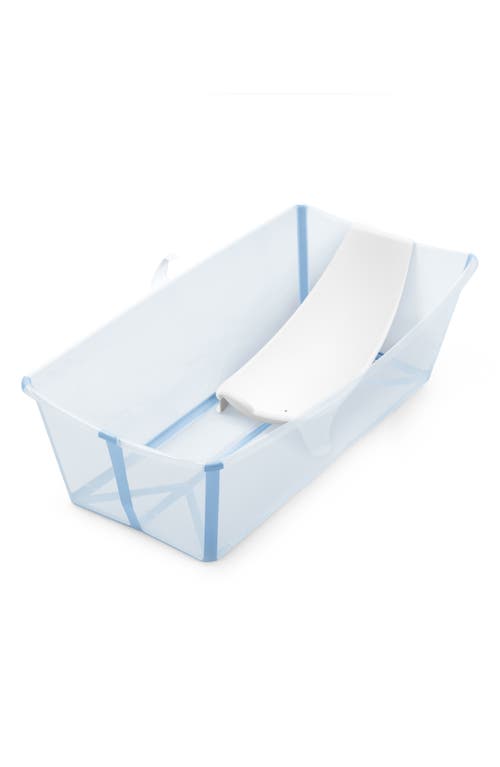 Stokke Flexi Bath Foldable Baby Bath Tub with Temperature Plug & Infant Insert in Ocean Blue at Nordstrom