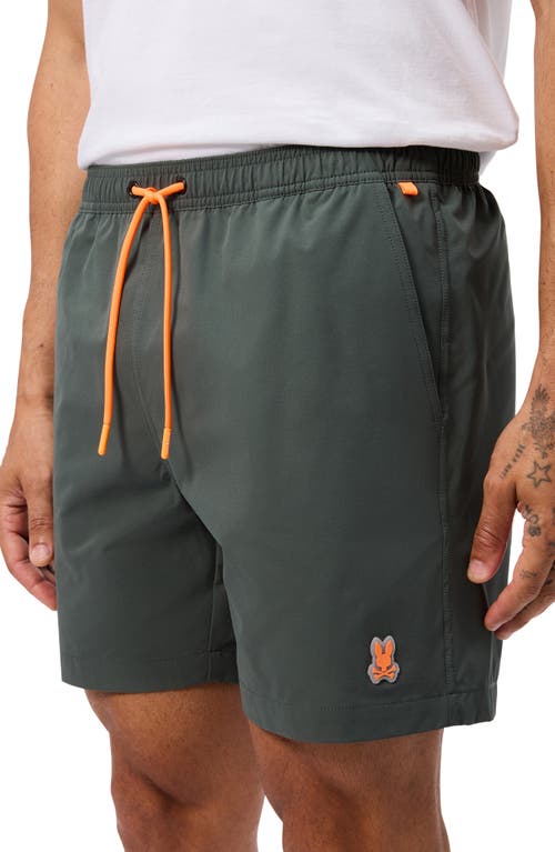 Shop Psycho Bunny Palm View Hydrochromic Swim Trunks In Urban Chic