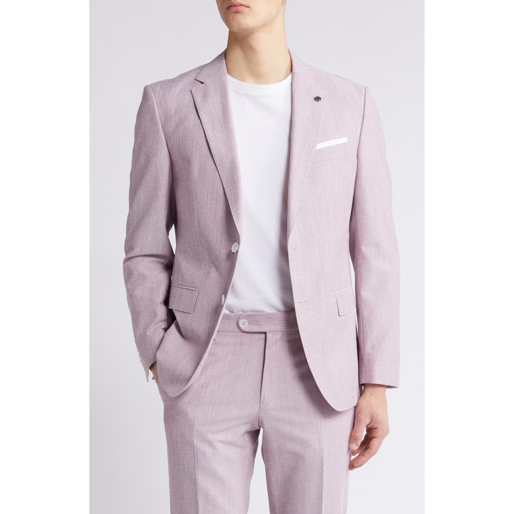 Hugo Boss Boss Hutson Mélange Cotton & Wool Blend Sport Coat In Pink