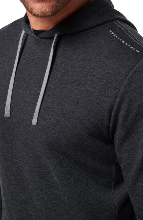 Shop Travismathew Upgraded Tech Hoodie In Heather Black