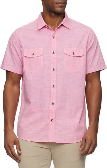 Flag & Anthem Men's Cullman Flap Pocket Shirt - Pink - Size L