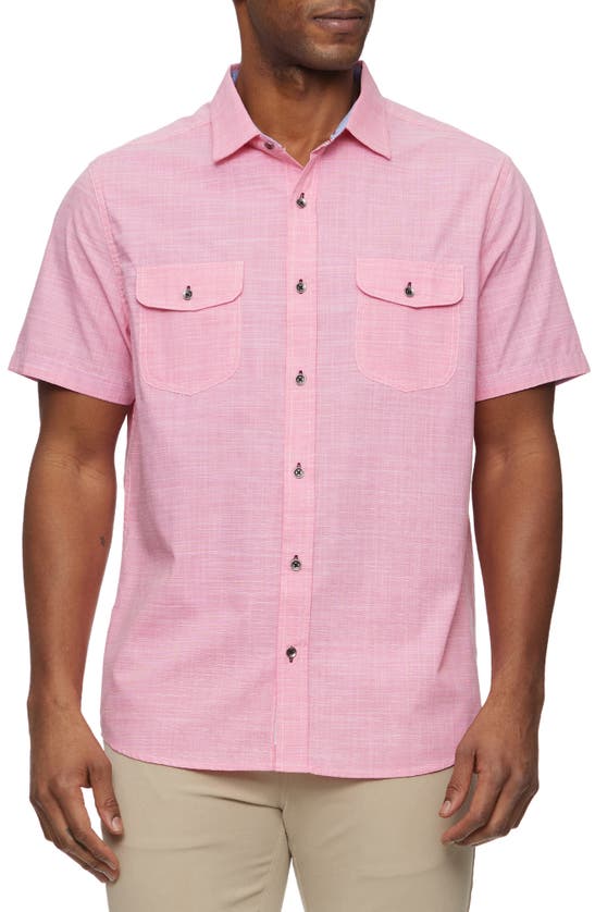 Flag And Anthem Cullman Double Pocket Button-up Shirt In Washed Red