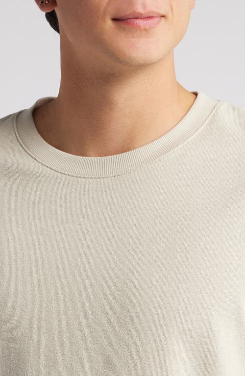 Frame Double Fold Cotton Crew Neck T-shirt In Off White