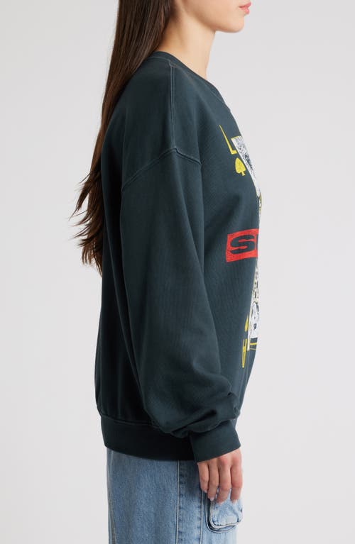DAYDREAMER DAYDREAMER SUBLIME PLAYING CARD COTTON FLEECE GRAPHIC SWEATSHIRT