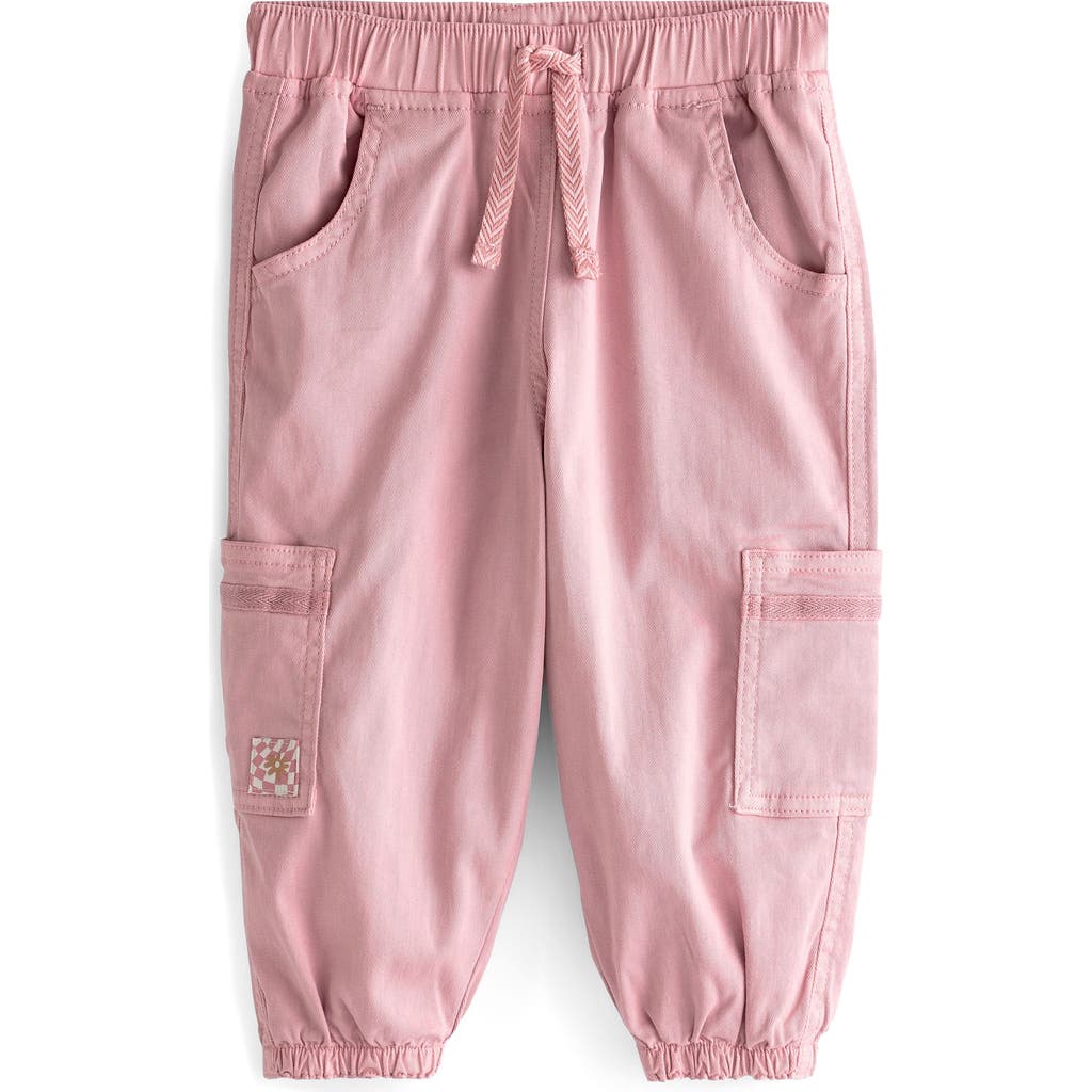 NEXT Kids' Cotton Blend Cargo Pants in Pink