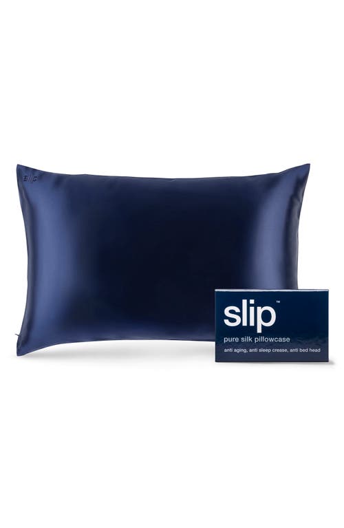 slip Pure Silk Pillowcase in Navy at Nordstrom