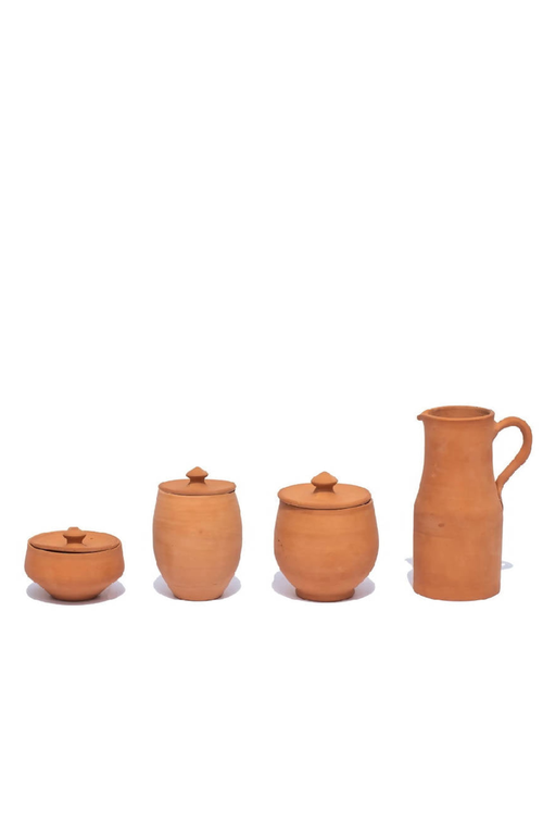 Alcantara-frederic Alcantara Frederic Artisanal Terracotta Pitcher With Handle In Terracotta