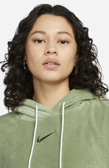 Bomber Jackets Nike Sportswear Women's Terry Quilted Jacket Oil Green/  Cargo Khaki