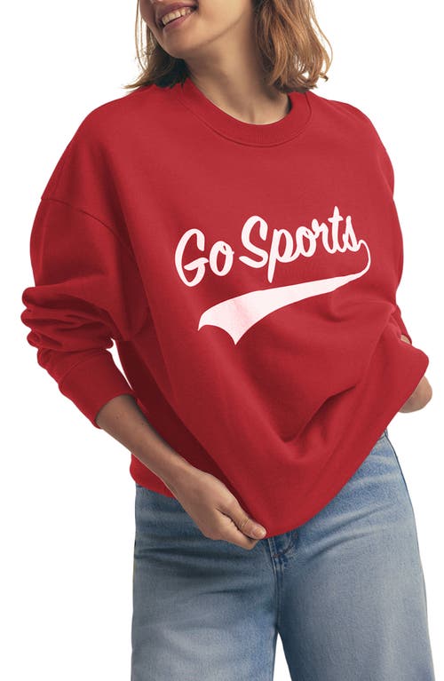 Shop Favorite Daughter Go Sport Sweatshirt In Red