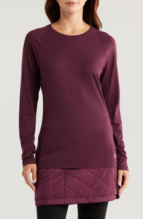 Smartwool Classic Thermal Long Sleeve Merino Wool Base Layer T-shirt In Eggplant