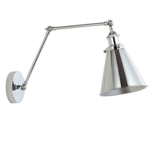 Jonathan Y Rover Adjustable Arm Metal Led Wall Sconce In Chrome