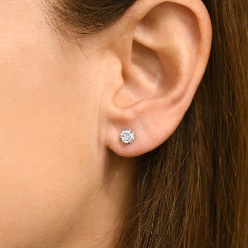 Bliss Diamond 1 Ct T.w. Diamond Screw Back Studs 14k White Gold Lab Grown Eco Friendly In 14k White Gold